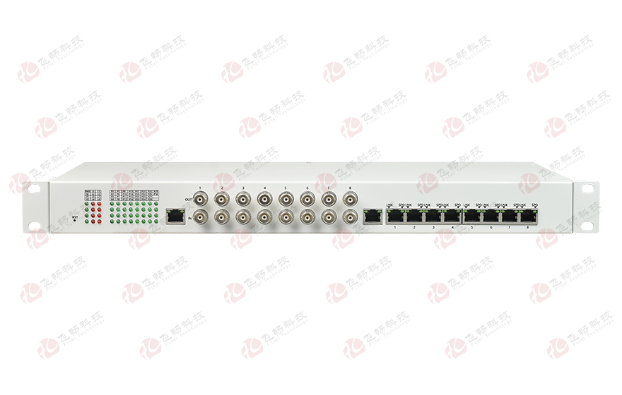 飛暢科技-32路電話+8E1+8FE物理隔離（1+1光備份，19英寸）電話光端機