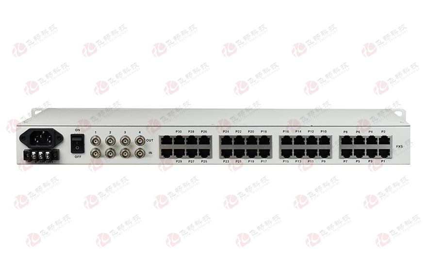 飛暢科技-32路電話(huà)+8E1+4GE+4路串口 電話(huà)光端機(jī)(19英寸1U)