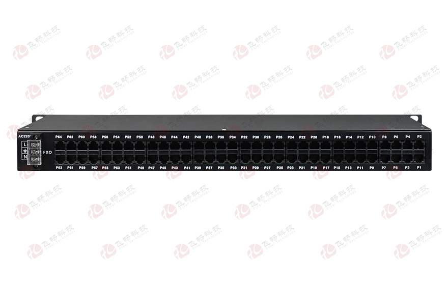 飛暢科技-64路電話(huà)（RJ11）+2路千兆以太網(wǎng) 電話(huà)光端機(jī)